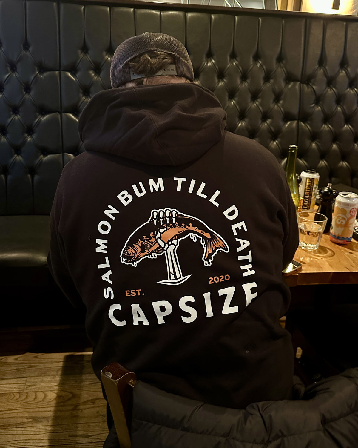 Hoodie Pêche à la Mouche Heavyweight&lt;br&gt; Salmon Bum Till Death
