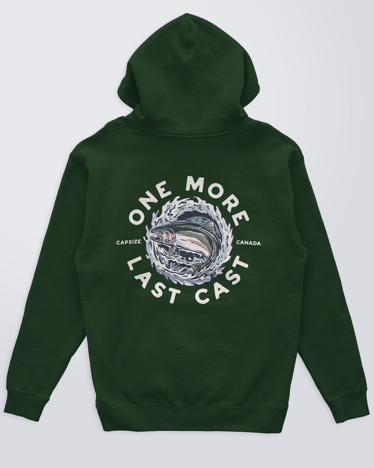 Fly Fishing Hoodie | Steelhead Forest Green