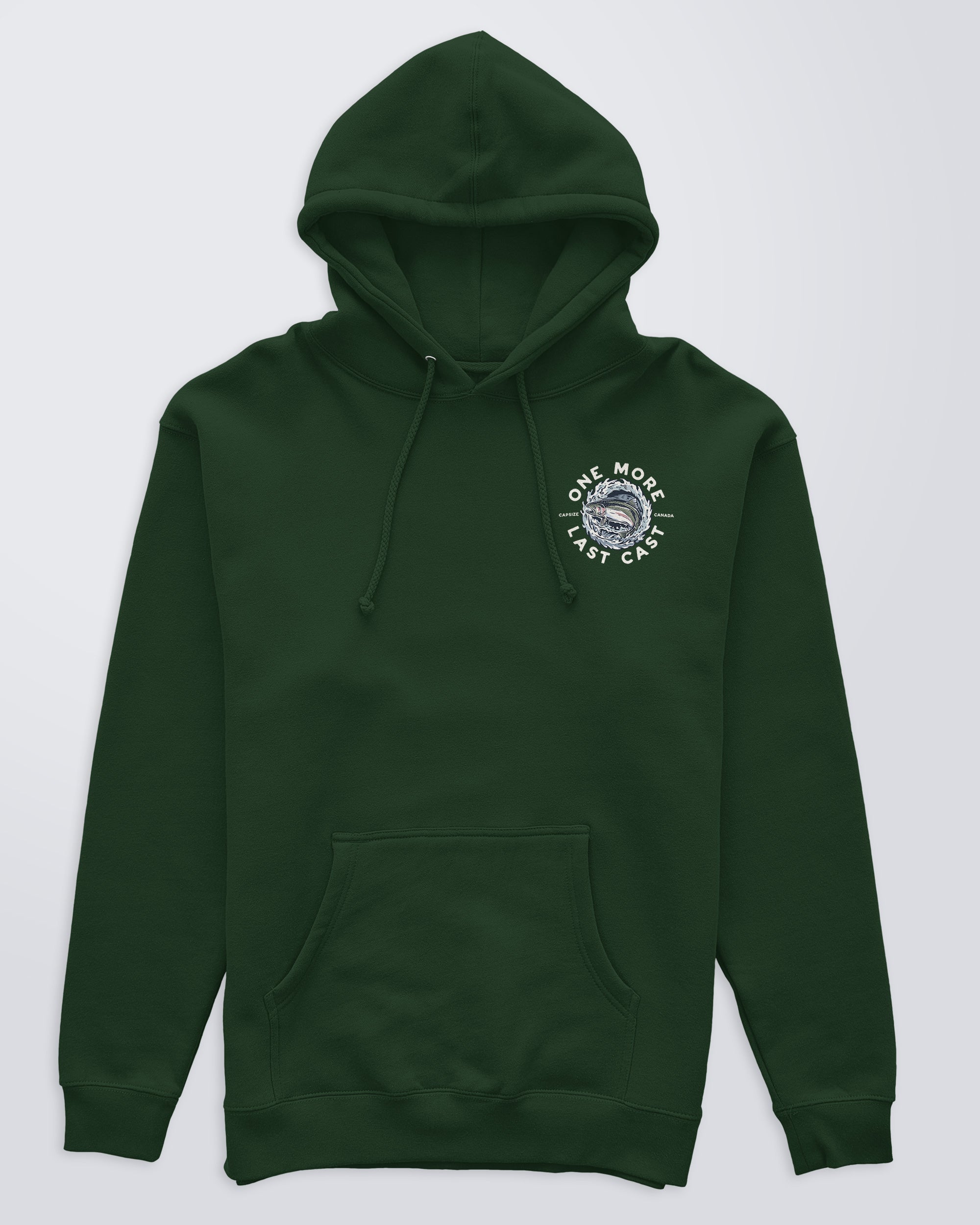 Fly Fishing Hoodie | Steelhead Forest Green