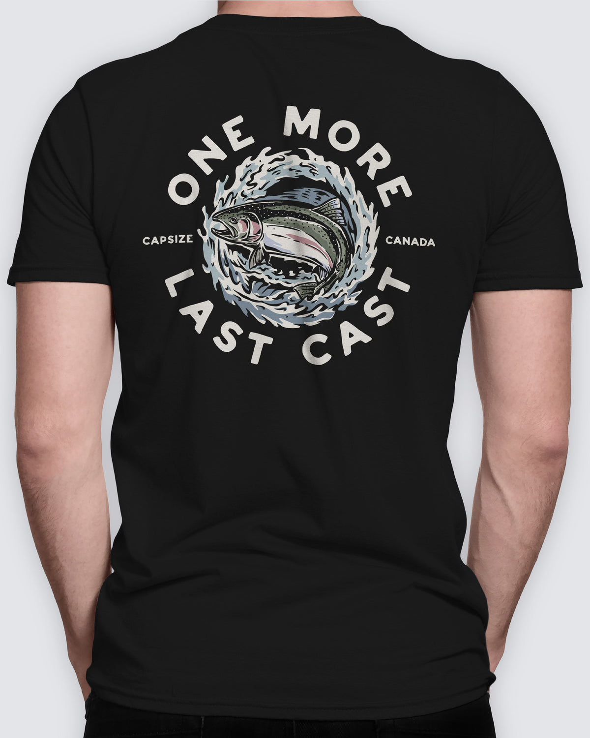 Steelhead fishing t-shirt – stylized illustration of a legendary migratory fish.