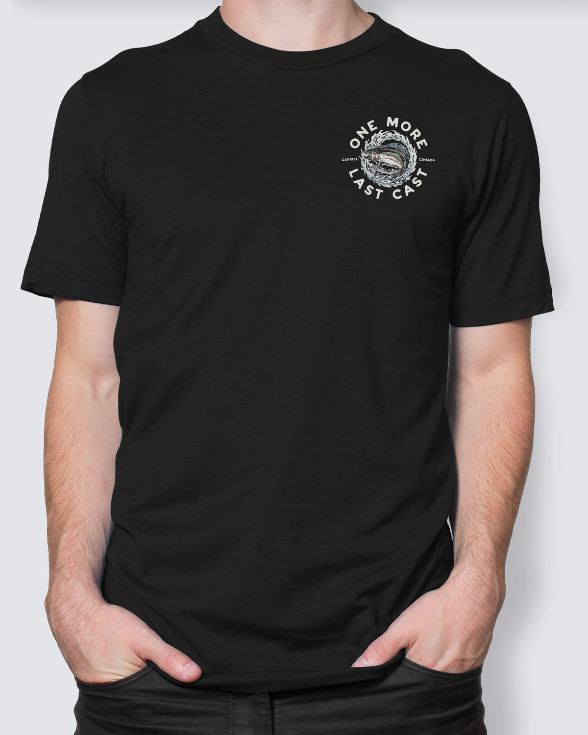 T-Shirt Pêche à la Mouche&lt;br&gt; Steelhead Noir