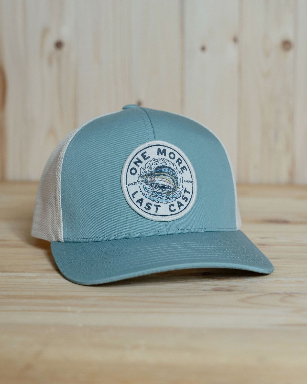 Casquette Pêche à la Mouche&lt;br&gt; Trucker Bleu Fumée Steelhead