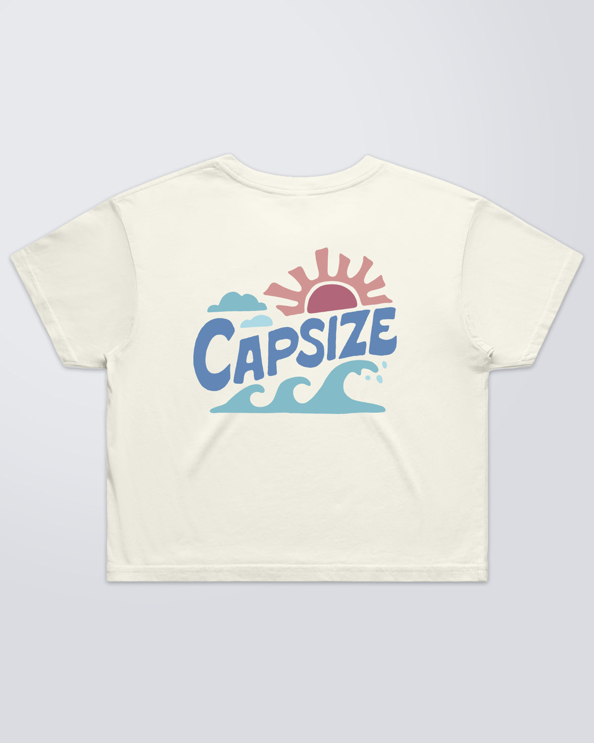 T-Shirt Femme<br> Le Crop Tee Surf Écru