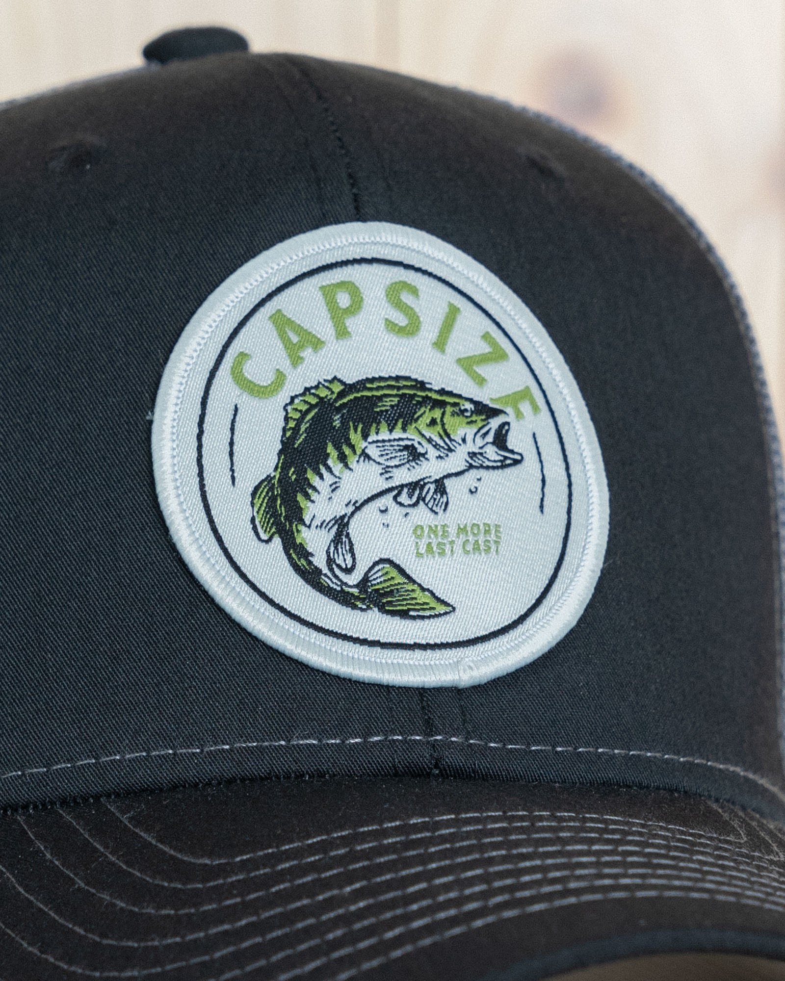 Fly Fishing Hat | Topwater Bass Black Trucker - Capsize Fly Fishing