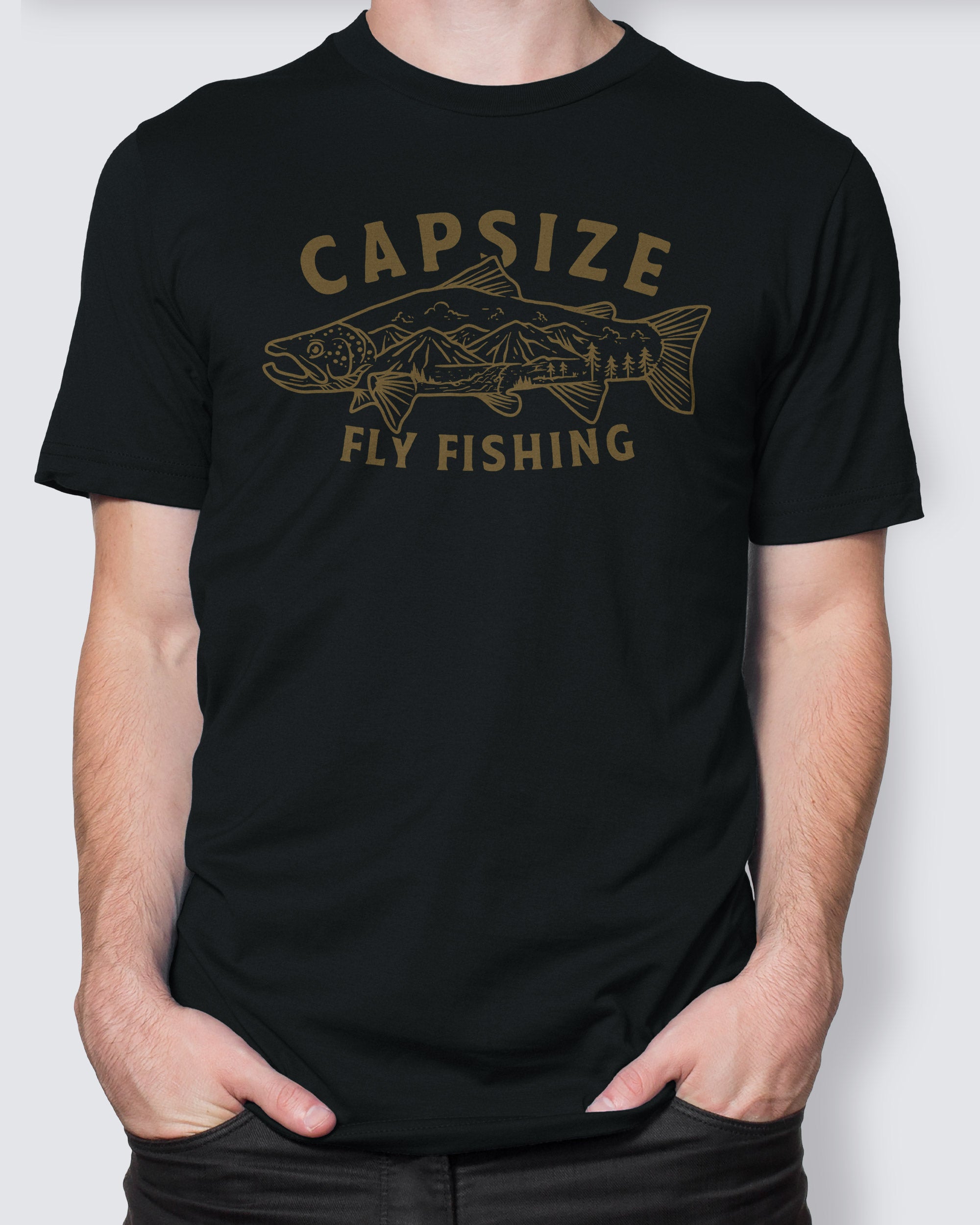 Fly Fishing T-Shirt | Wild Salmon Black