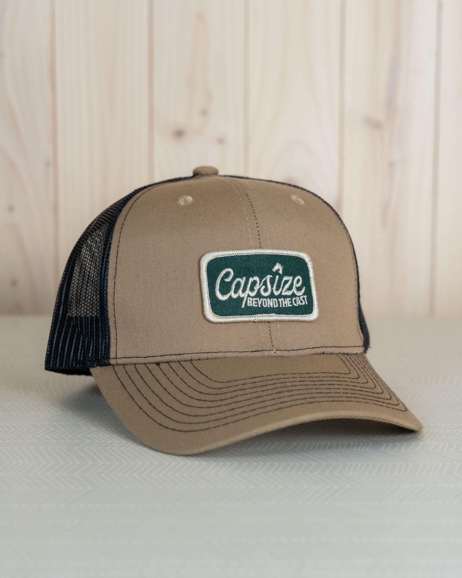 Limited Edition Hat | Beyond The Cast Khaki/Black Trucker - Capsize Fly Fishing