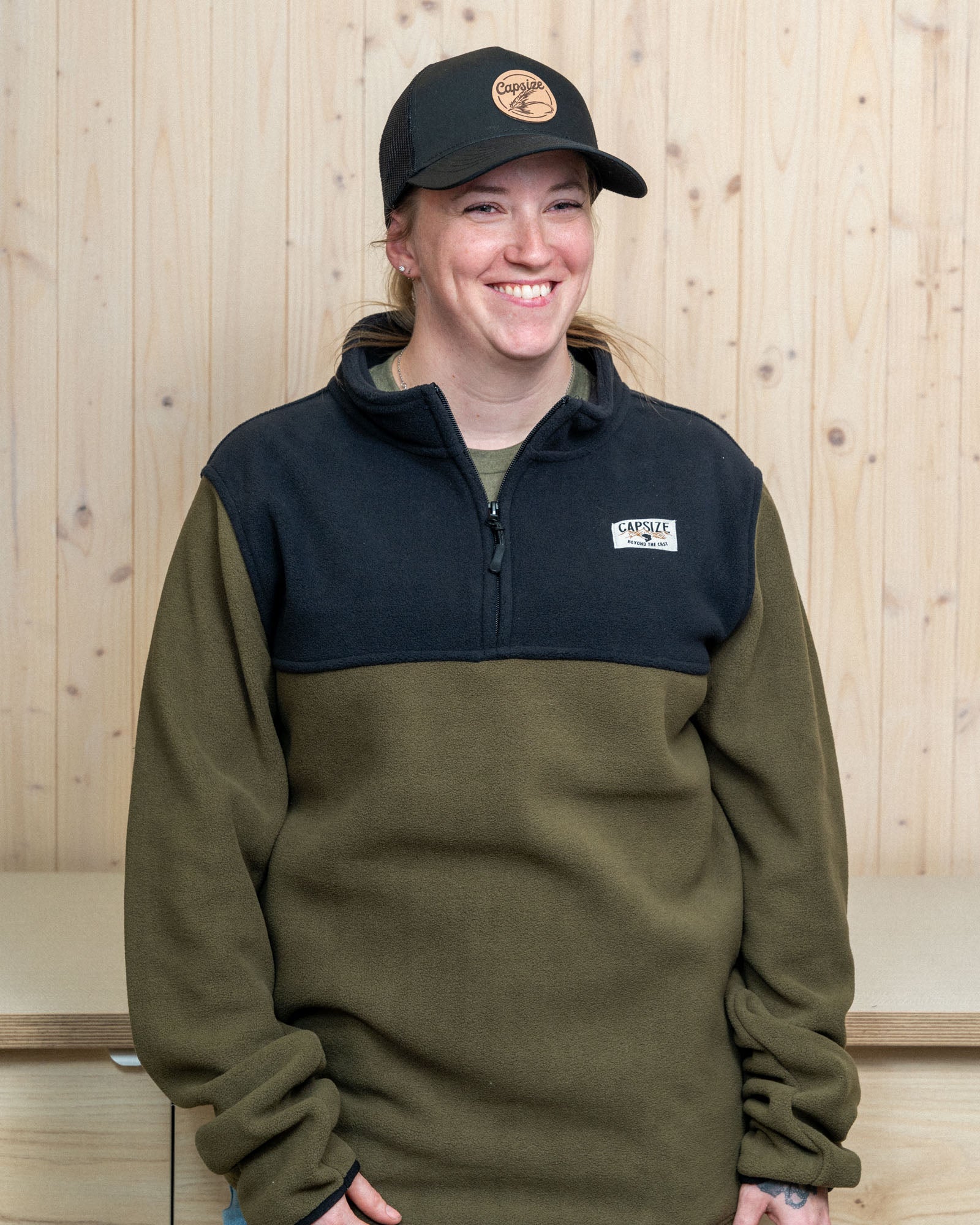 Fly Fishing Polar Fleece | Beyond The Cast Olive - Capsize Fly Fishing