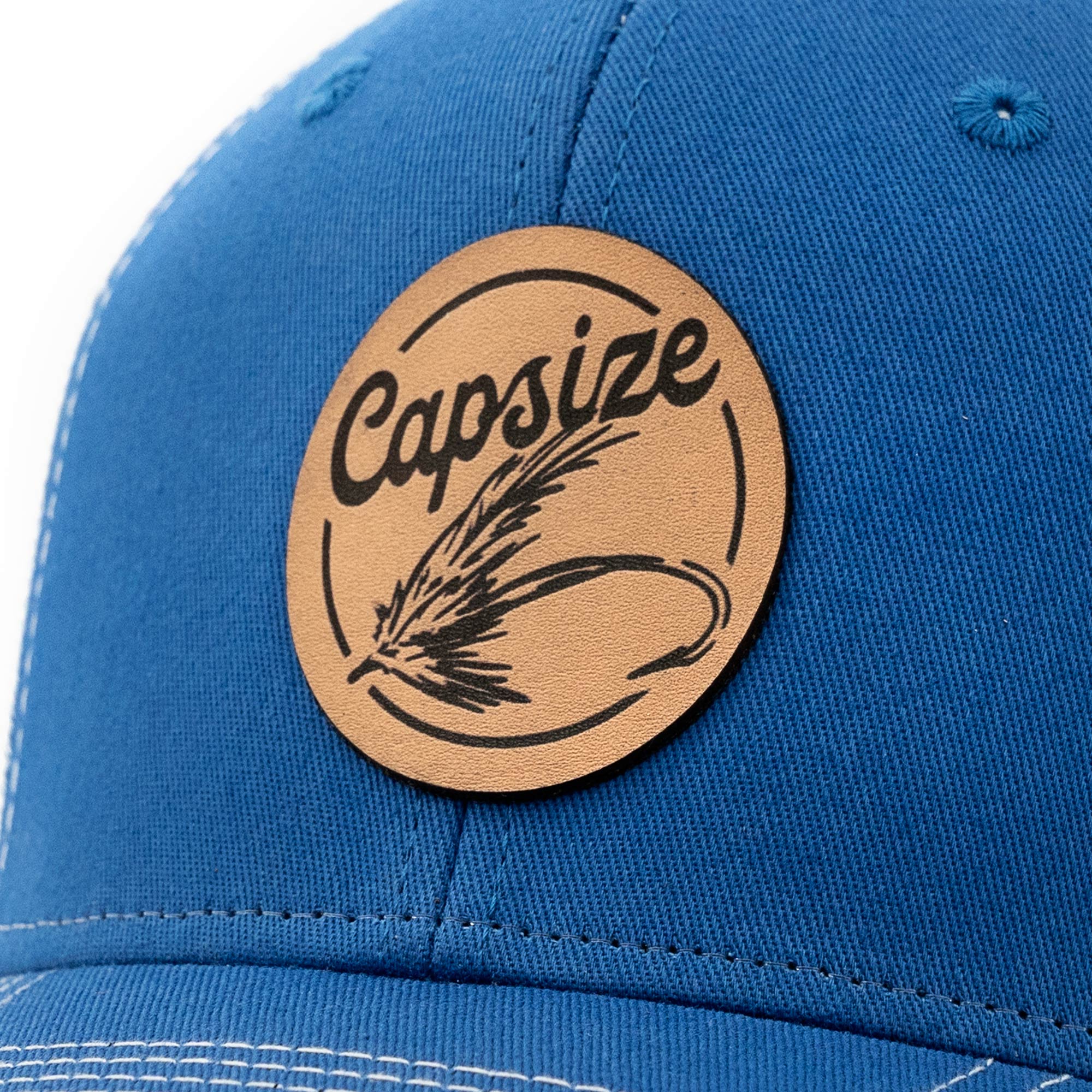 Kid Fishing Hat | Leather Fly Trucker - Capsize Fly Fishing